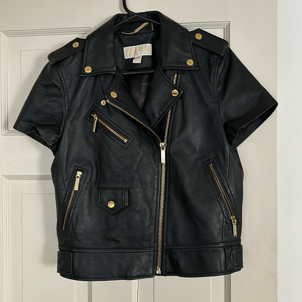 Michael Kors Leather Jacket / Vest - Size Medium